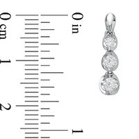 Previously Owned - 0.50 CT. T.W.  Diamond Three Stone Drop Earrings in 14K White Gold|Peoples Jewellers