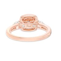 Previously Owned - 0.95 CT. T.W. Diamond Past Present Future® Double Frame Engagement Ring in 14K Rose Gold|Peoples Jewellers