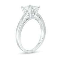 Previously Owned - 1.00 CT. Princess-Cut Diamond Solitaire Engagement Ring in 14K White Gold (I/I2)|Peoples Jewellers