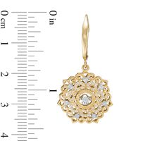 Previously Owned - Unstoppable Love™  0.33 CT. T.W. Diamond Filigree Flower Drop Earrings in 10K Gold|Peoples Jewellers