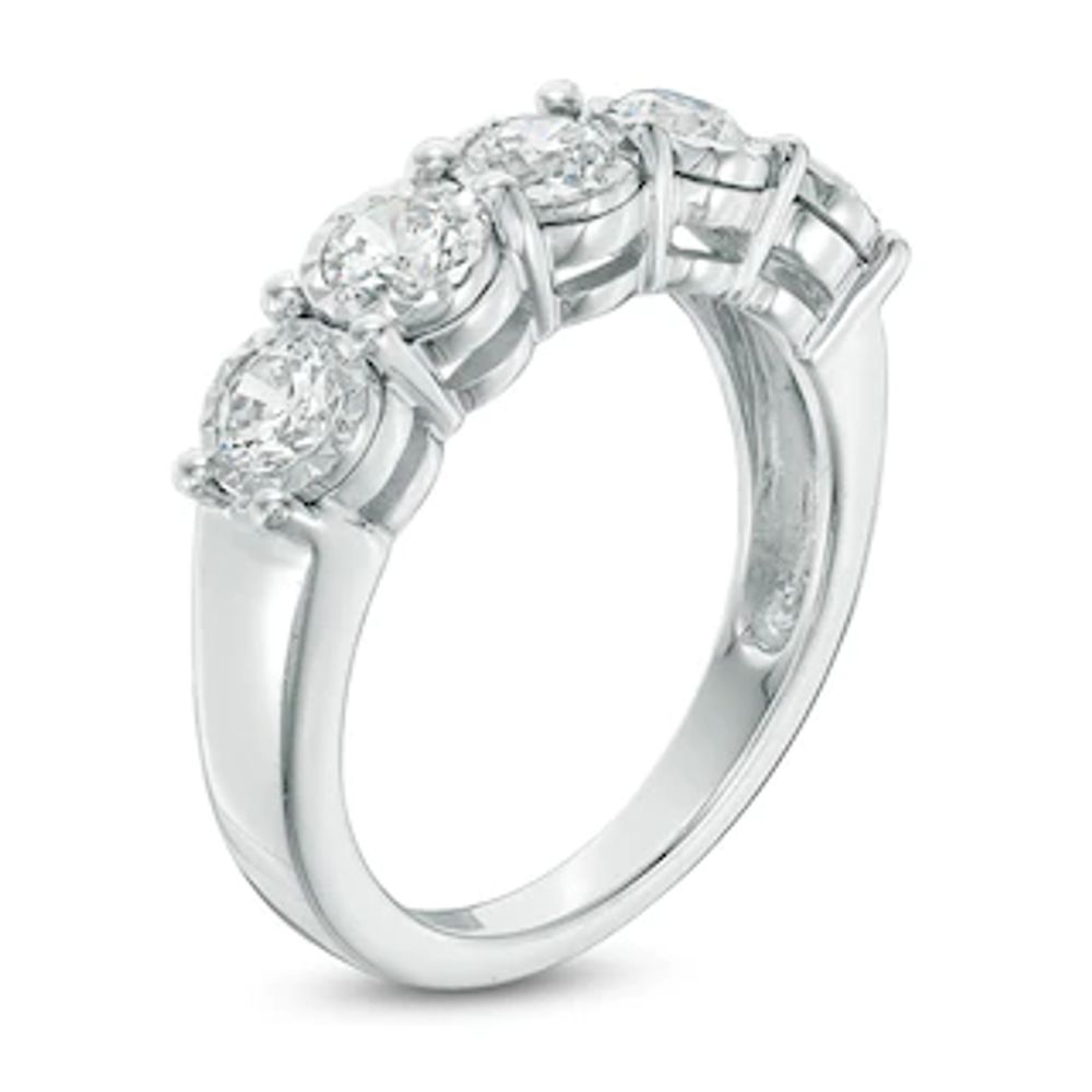 Previously Owned - 1.00 CT. T.W. Diamond Five Stone Anniversary Band in 10K White Gold|Peoples Jewellers