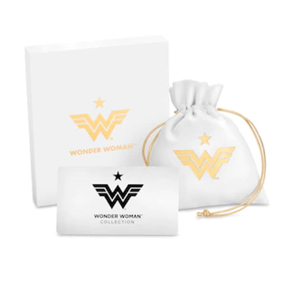 Previously Owned - Wonder Woman™ Collection 0.115 CT. T.W. Diamond Symbol Necklace in 10K Gold|Peoples Jewellers