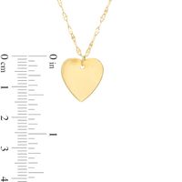 Previously Owned - Polished Heart Disc Necklace in 10K Gold|Peoples Jewellers