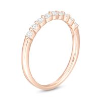 Previously Owned - 0.30 CT. T.W. Diamond Nine Stone Twist Anniversary Band in 10K Rose Gold|Peoples Jewellers