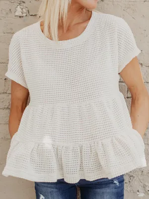 Molly Waffle Knit Top