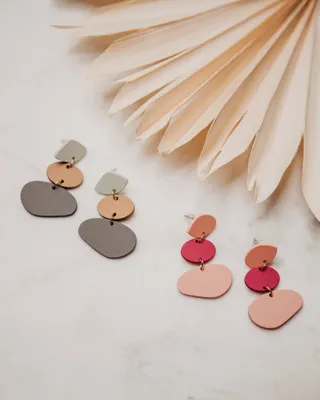 Organic Shapes Clay Earrings