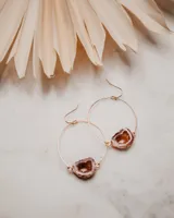 Agate Hoop Earrings