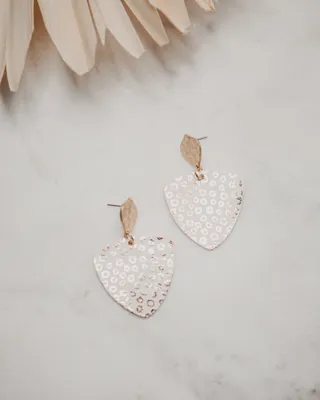 Leopard Triangle Drop Earrings