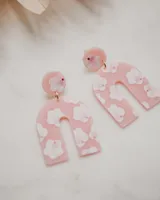 Pretty in Pink Floral Earrings