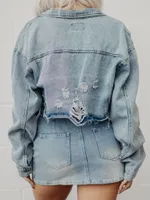 Mickey Cropped Denim Jacket