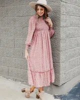 Emmy Smocked Floral Midi Dress