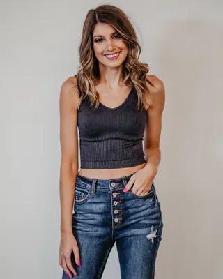 Colleen V-Neck Crop Top