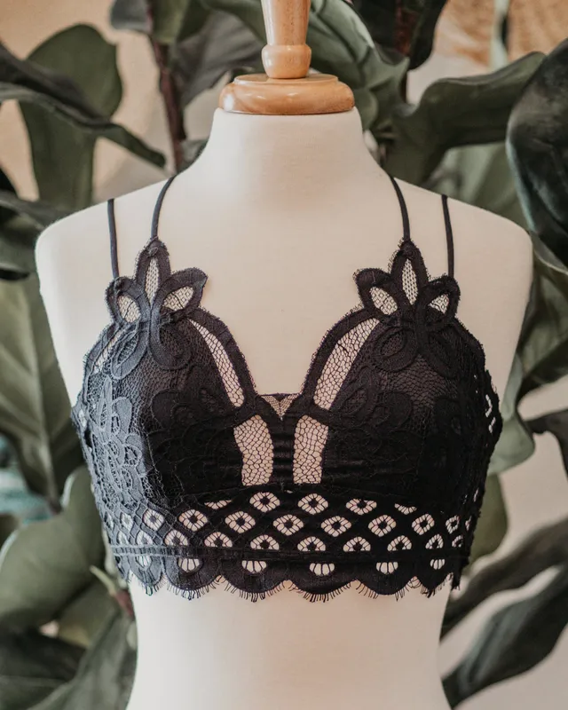 Bella Floral Lace Trim Bralette