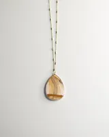 Teardrop Pendant Necklace-Ivory