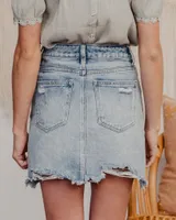 Vervet Sam Distressed Mini Skirt