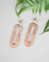 Cork Oval Earrings