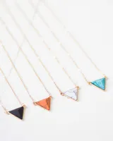 Geo Triangle Stone Necklace