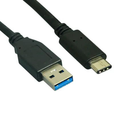 Lin Haw USB 3.1 A to type C (USB-C) Cable Black 3 feet
