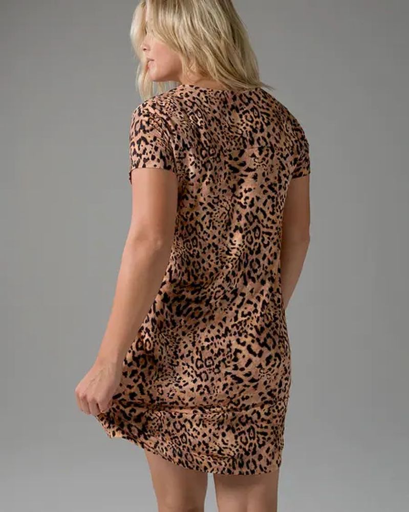 Soma Cool Nights Short Sleeve Nightgown, On The Prowl Mini Black