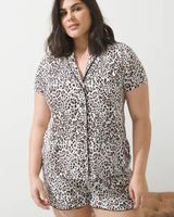 Soma Cool Nights Pajama Shorts, JAGUAR MINI NUTMEG, Size XXL