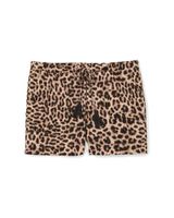 Soma Cool Nights Tassel-Tie Pajama Shorts, Divine Leopard Nude
