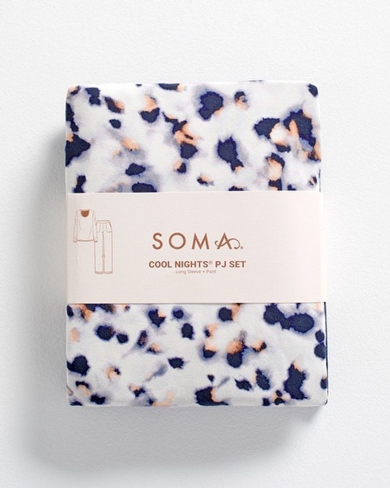 Soma Cool Nights Long Sleeve Pajama Set, Ivory