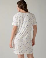 Soma Cool Nights Modern Nightgown, Moonlit Sky Ivory, size S