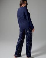 Soma Cool Nights Long Sleeve Pajama Set, Blue, size S by Soma, Gifts For Women