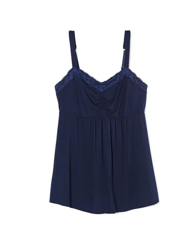 Soma Cool Nights Soft Support Lace Chemise Nightfall Navy