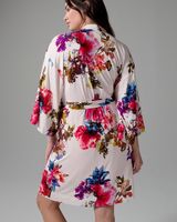 Soma Cool Nights Kimono Short Robe, Pink, size XXL