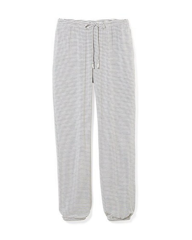 Soma Cool Nights Relaxed Banded Ankle Pajama Pants, RIBBON STRIPE HR GRAPHITE