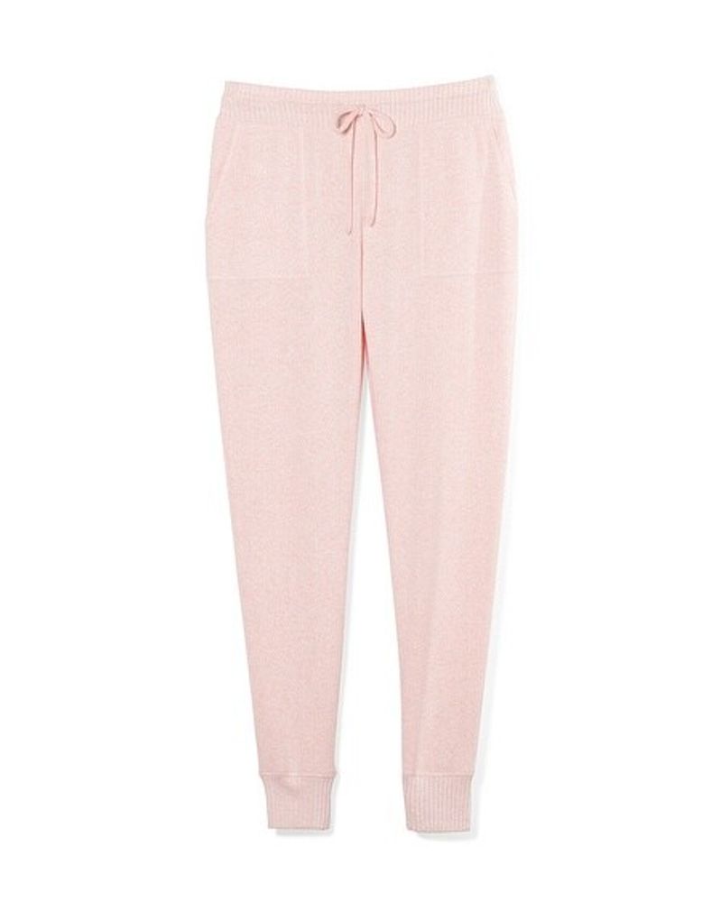 Soma Brushed Cozy Pajama Joggers, PEACH GLOW AND IVORY CD, Size XS