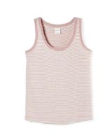 Soma Brushed Cozy Tank, Ribbon Stripe Ivory Adobe, Size XS