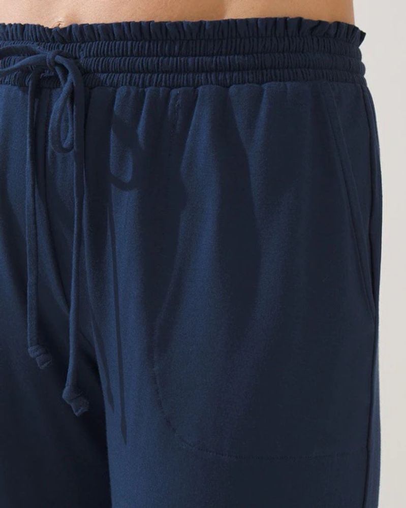 Soma Cool Nights Long-Length Pajama Shorts, Nightfall Navy, Size L
