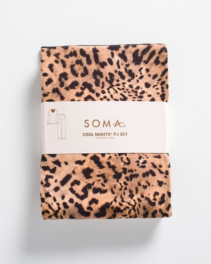 Soma Cool Nights Long Sleeve Pajama Set, Black