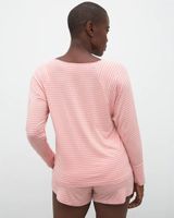 Soma Cool Nights Raglan Sleeve Top, Pink, size XL