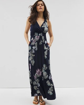 Soft Jersey Cross Back Maxi Bra Dress