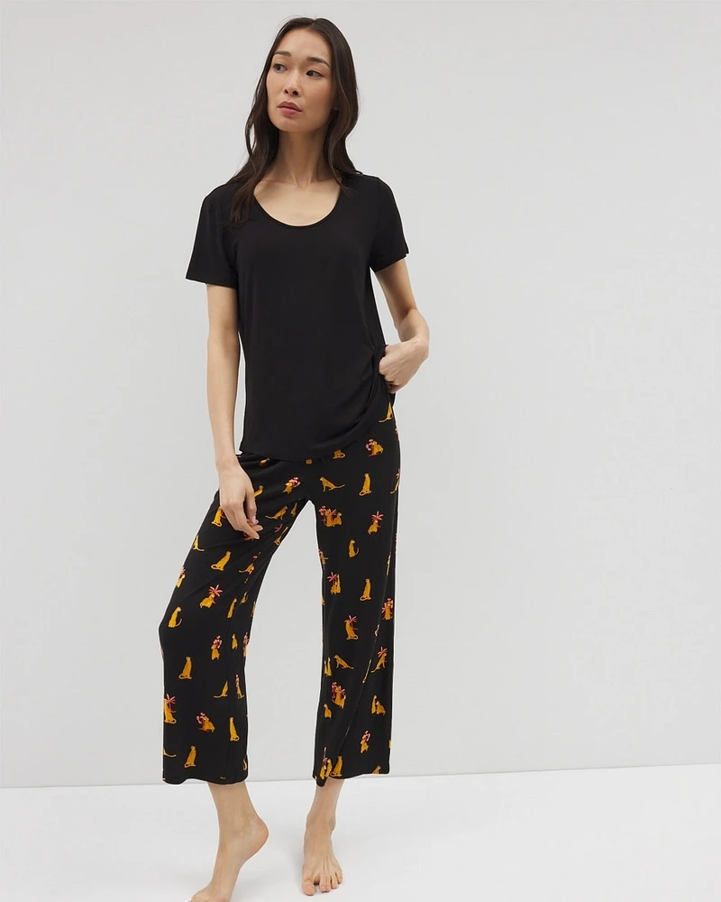 Cool Nights Short-Sleeve + Cropped Pants Set