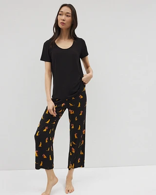 Cool Nights Short-Sleeve + Cropped Pants Set