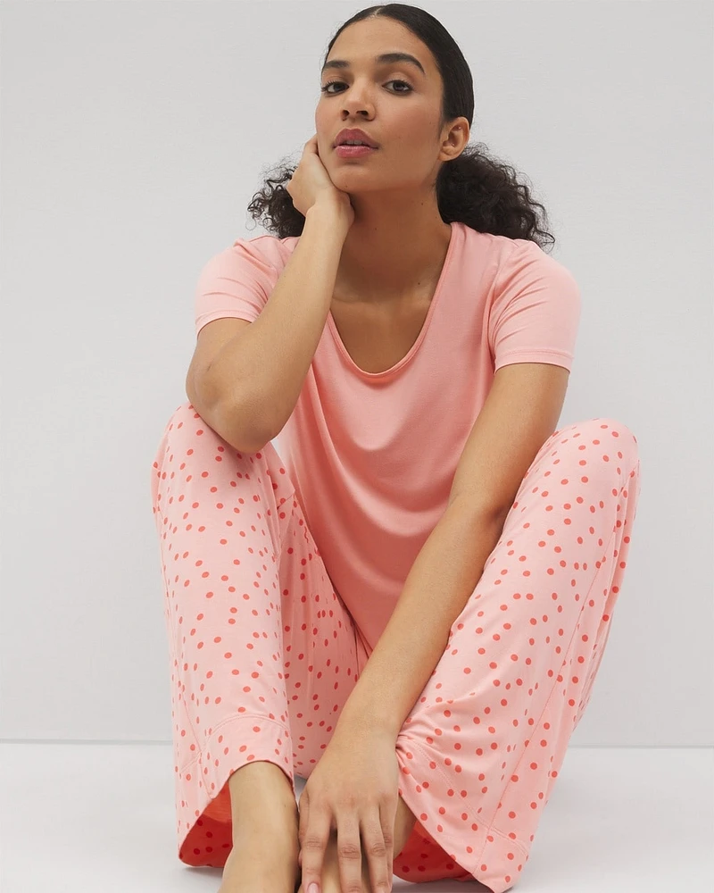 Cool Nights Short-Sleeve + Pants Pajama Set