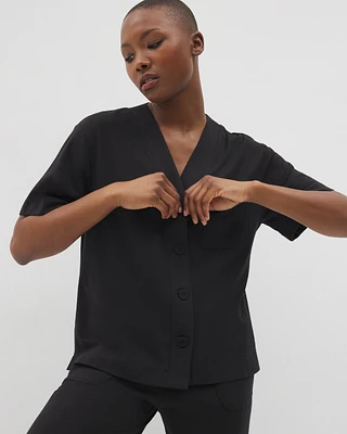 Most Loved Cotton Button-Front Tee