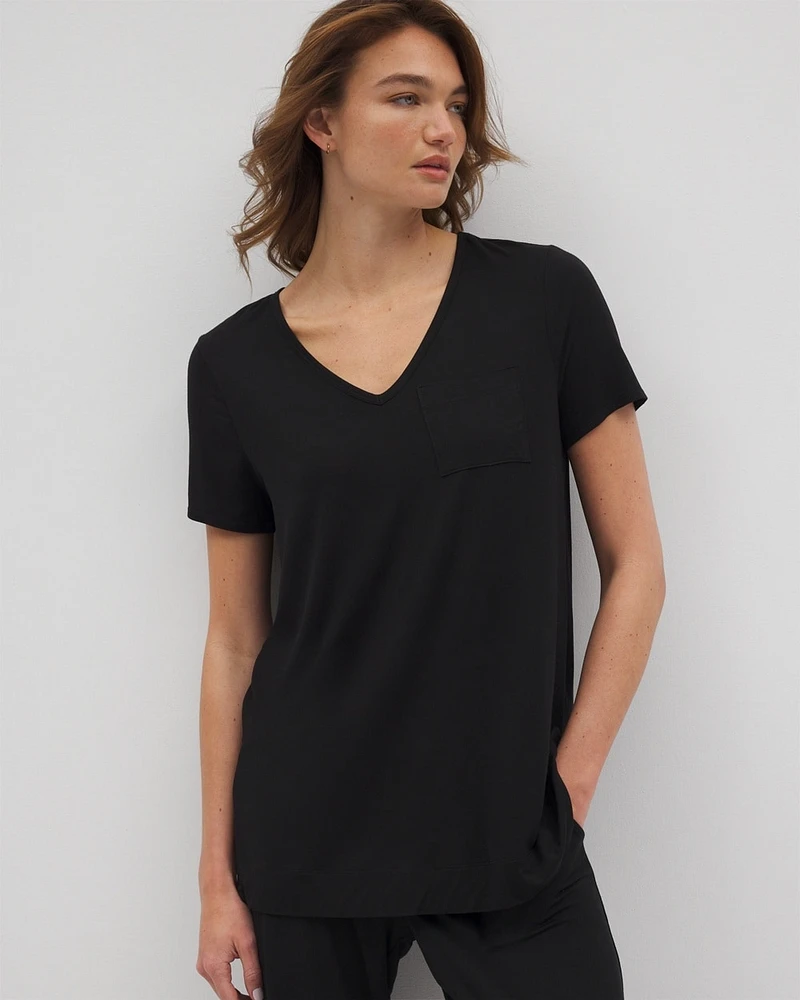 Cool Nights Short Sleeve Pajama Tunic Tee