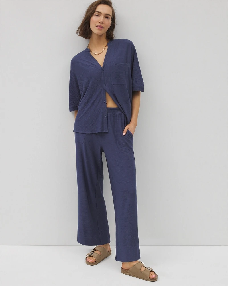 24/7 Crinkle Knit Wide Leg Pant