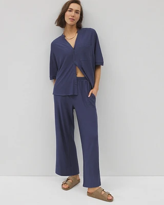 24/7 Crinkle Knit Wide Leg Pant