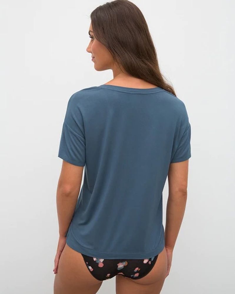 Soma Cool Nights Pajama Shirt, Orion Blue, size XL