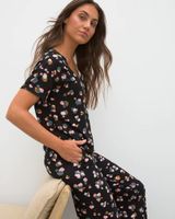 Soma Cool Nights Pajama Shirt, Dapple Dot Mini Black