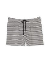 Soma Cool Nights Modern Pajama Shorts, Ribbon Stripe Ivory Black