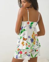 Soma Cool Nights Cami with Removable Cups, PERENNIAL BLOOM GRD IVORY