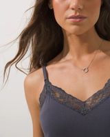 Soma Cool Nights Lace-Trim Cami, Gray Ink, Size XS