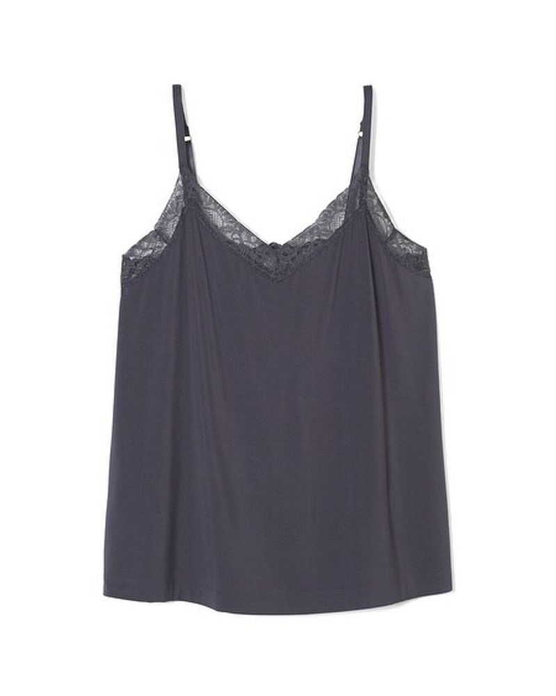 Soma Cool Nights Lace-Trim Cami, Gray Ink